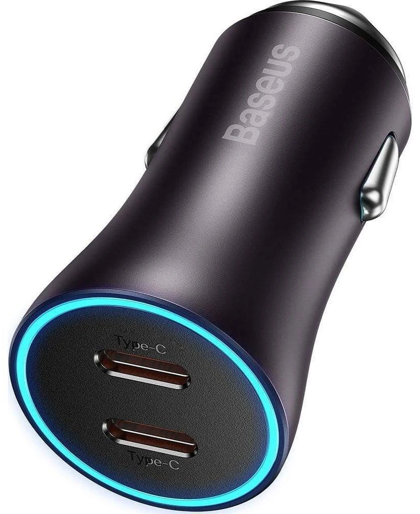 thumb картинка Автомобильное зарядное устройство Baseus Golden Contactor Dual Quick Charger Car Charger U+U 40W от магазина Fastoo