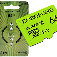 картинка Карта памяти Borofone microSDHC Class10 магазин Fastoo являющийся официальным дистрибьютором в России 